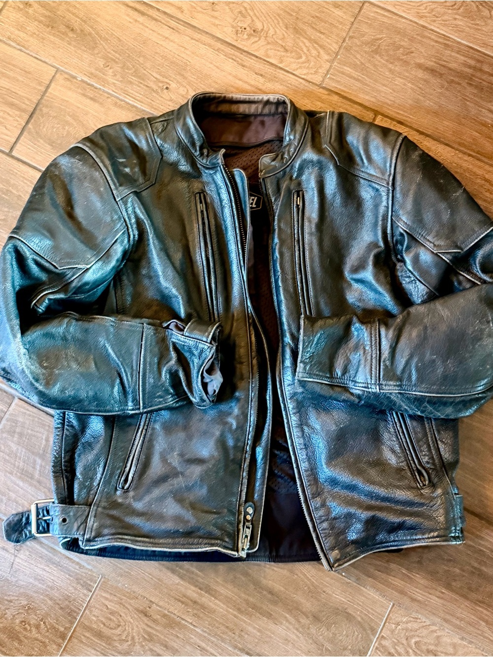 Street and Steel Armored  Leather Motorcycle Jacket
